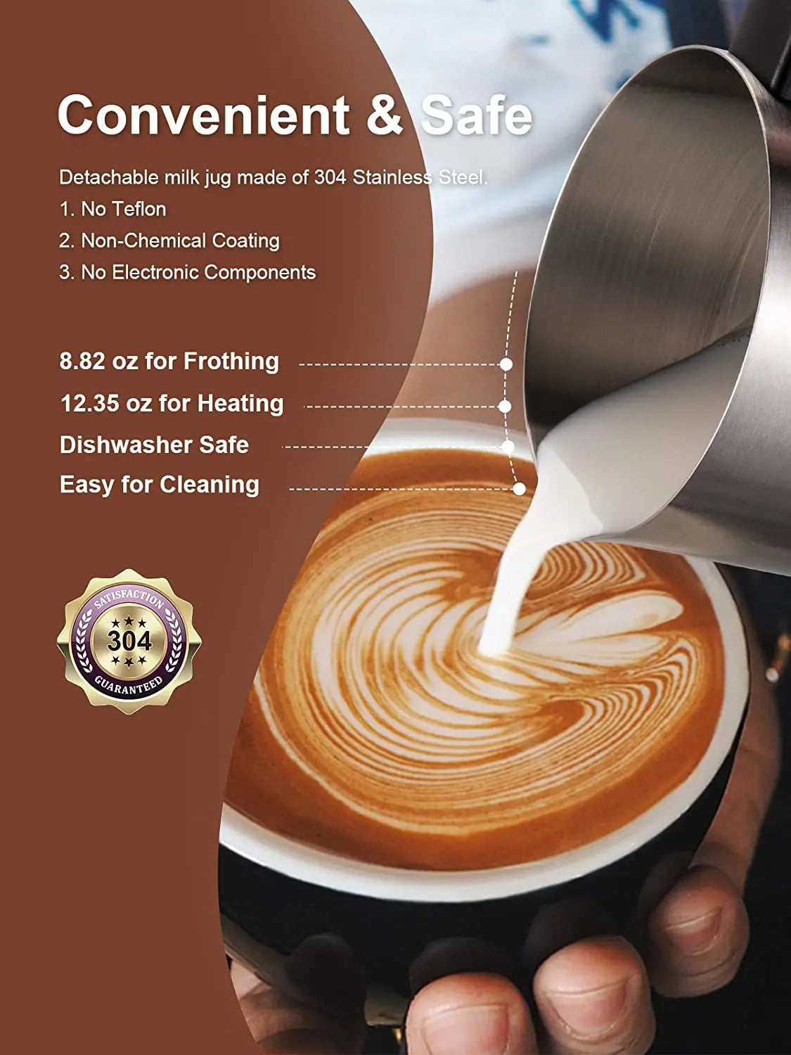 DEVISIB 4-in-1 Automatic Milk Frother