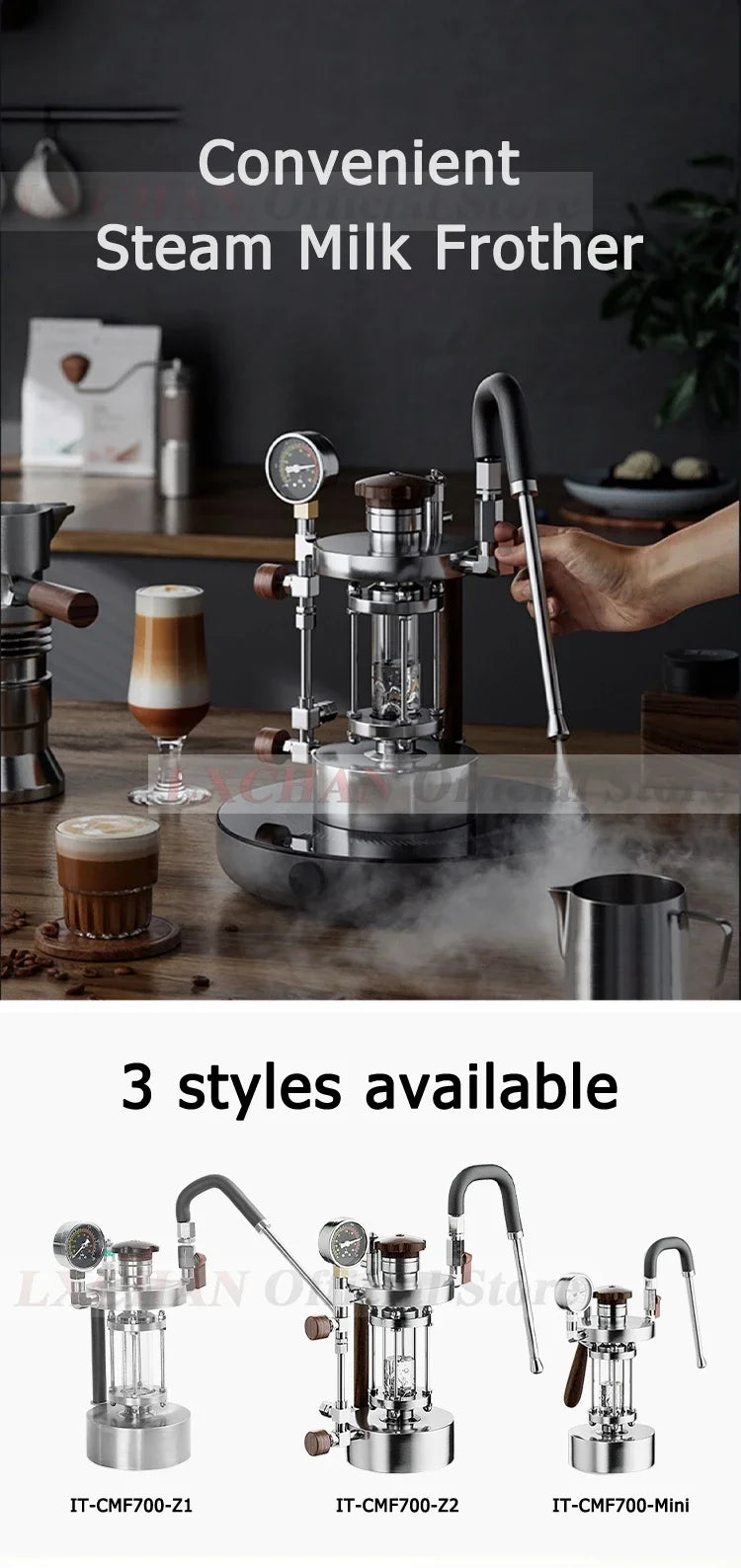 HomeWise Steam Milk Frother