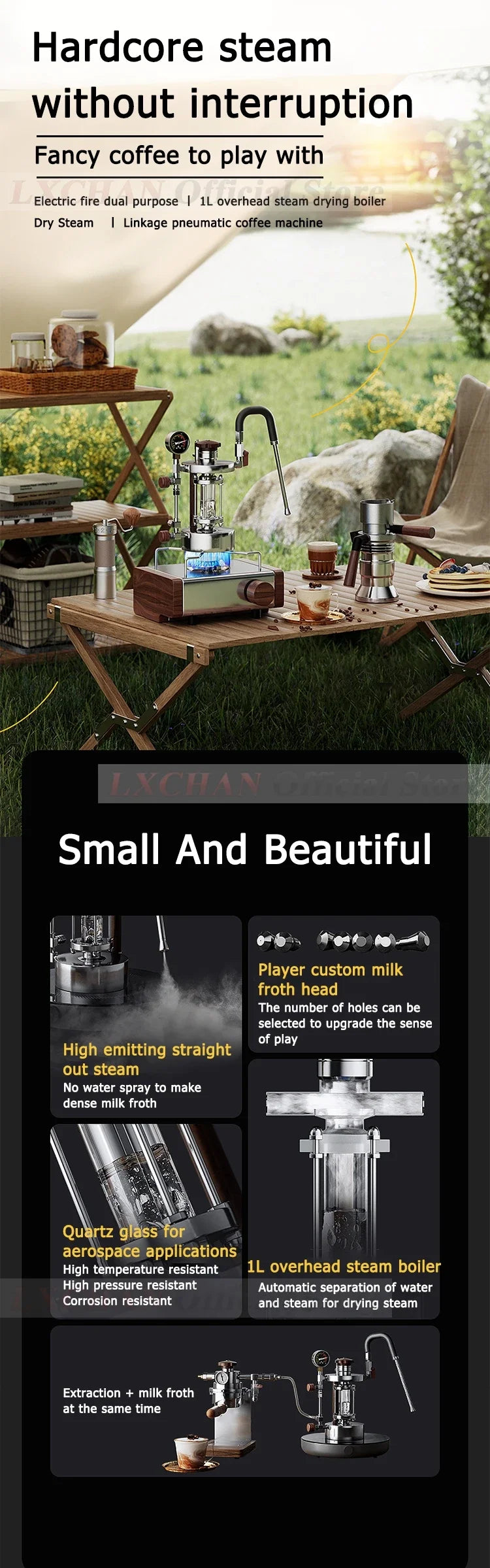 HomeWise Steam Milk Frother